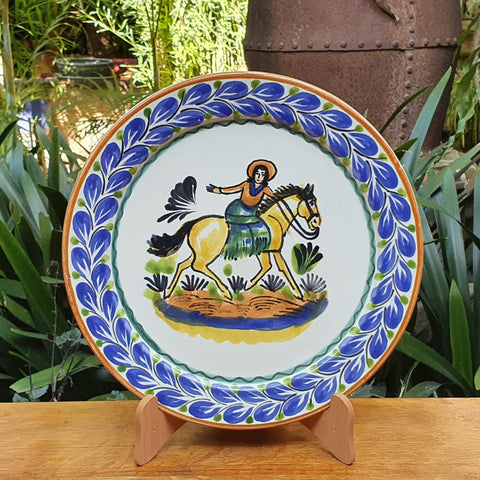 Cowgirl-Plates-Ceramics-Handmade-Hand Painted-Mexican Pottery-Gorky Pottery-Mexican culture-charra-Decoration-Kitchen-Table Top-Table Settings-Tebale Set UP-Eat Different-Cooking with Style-Mexican Table-Cook Different