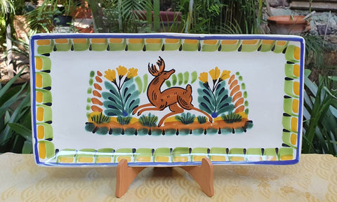 Deer Tray-Ceramics-Handmade-Hand Painted-Mexican Pottery-Gorky Pottery-Tradicional-Decoration-Kitchen-Table Top-Table Settings-Tebale Set UP-Eat Different-Cooking with Style-Mexican Table-Cook Different