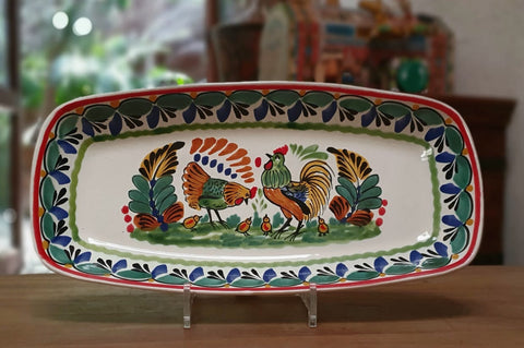 mexican ceramic pottery rooster design