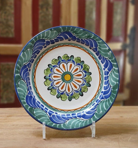 mexican-plates-ceramic-flower-mayolica