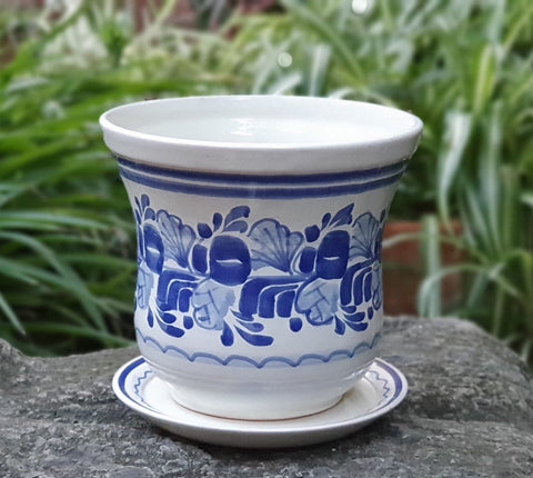 mexican-ceramic-handcrafts-flower-pot-blue