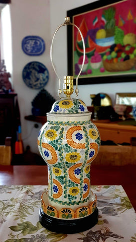 Mexican Lamps Decorative folk art hand made hand painted in Mexico by Gorky Gonzalez workshop