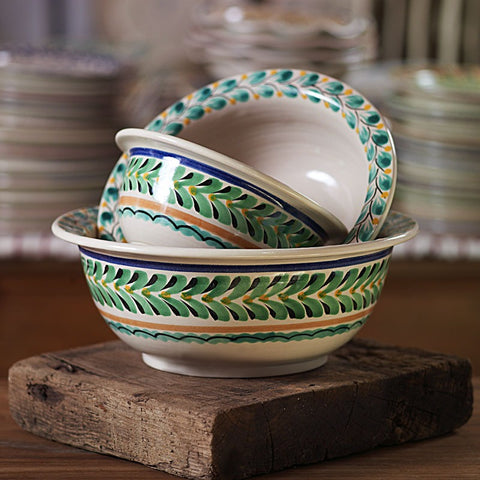 Salad bowl-bolws-mexican pottery- ceramics-hand thrown - handmade-hand painted-Gorky Gonzalez-Gorky Pottery