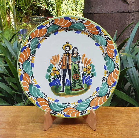 Wedding Plates-Ceramics-Handmade-Hand Painted-Mexican Pottery-Gorky Pottery-Mexican culture-charro-Decoration-Kitchen-Table Top-Table Settings-Tebale Set UP-Eat Different-Cooking with Style-Mexican Table-Cook Different