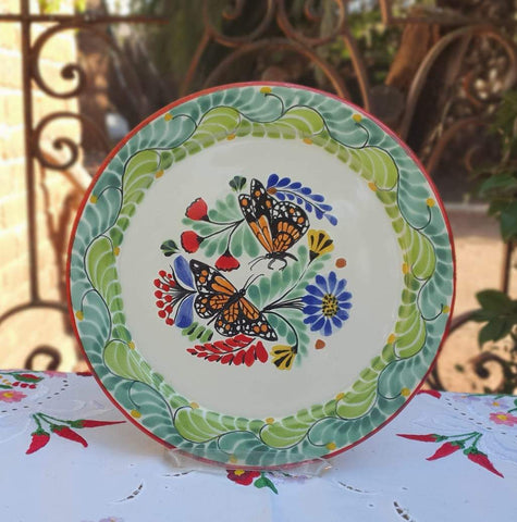 mexican-plates-butterfly-monarch-mayolica-hand-crafts