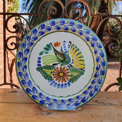 mexico ceramics charger dinner plate folk art