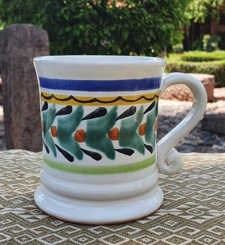 mexican mugs pottery hand painted guanajuato mexico workshop majolica