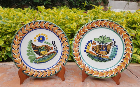 mexican plates charger dinner plate dinnerware folk art hand painted