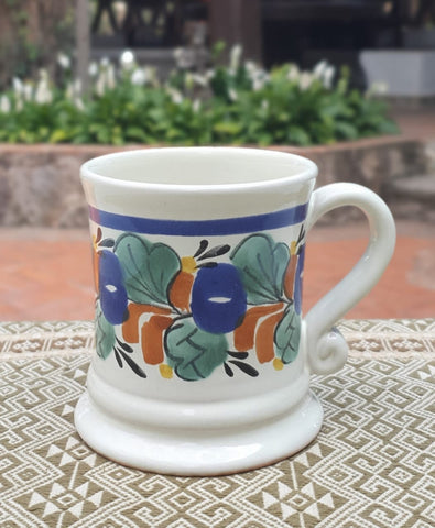 mexican mugs pottery hand painted guanajuato mexico workshop majolica