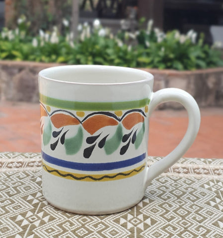 Tea-Coffee Mug-drink different-Handmade- hand-painted-mexican-pottery-GorkyGonzalez-Gorky Pottery-Kitchen-Cooking-Gorky Gonzalez-Conica