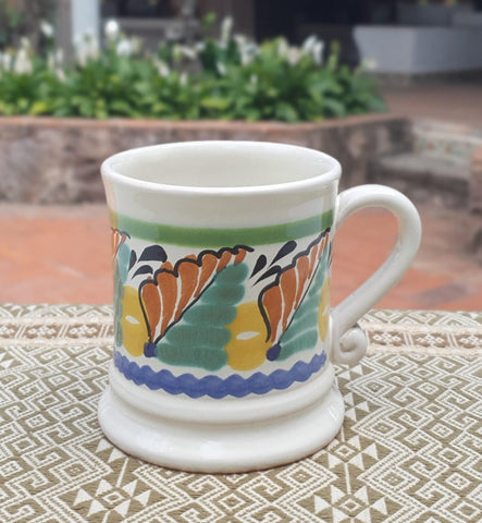 mexican mugs coffe majolica hand thrown mexico ceramics dinnerware