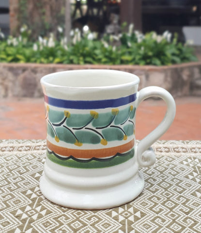 mexican mugs coffe majolica hand thrown mexico ceramics dinnerware