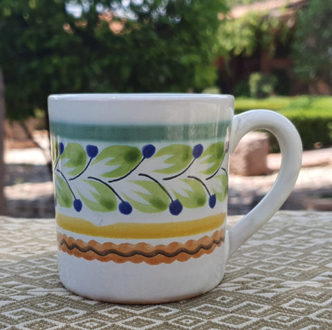 Tea-Coffee Mug-drink different-Handmade- hand-painted-mexican-pottery-GorkyGonzalez-Gorky Pottery-Kitchen-Cooking-Gorky Gonzalez-Conica