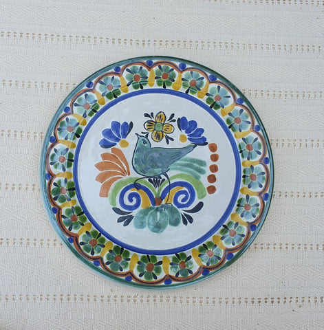 mexican-ceramic-plates-bird-pattern-mayolica-gorky