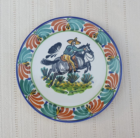mexican-plates-cowboy-motive-mayolica