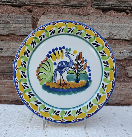 mexican-plates-ceramic-pottery-heron