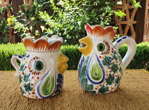 mexican-ceramic-rooster-sugar-creamer