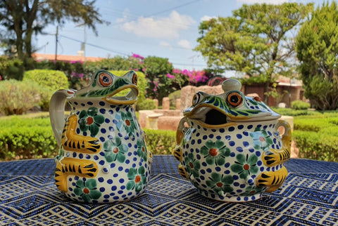 mexican-ceramics-sugar-set-frog