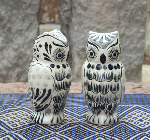 mexican-ceramic-owl-salt-and-pepper-shaker-set