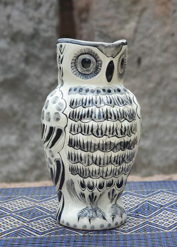 mexican pitchers owl jar water table decor ideas majolica black and white mexico