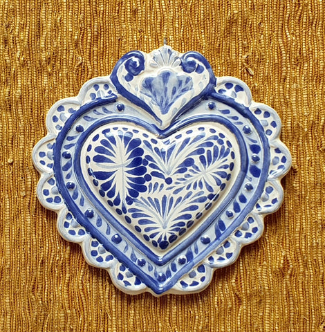mexican-ceramic-christmas-ornament-tree-decor-blue-heart