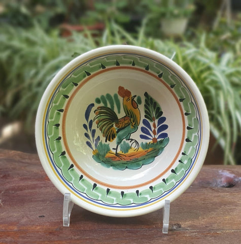 mexican-bowl-cereal-soup-handmade-handcrafts-talavera-mexico-rooster