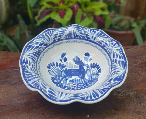 mexican-ceramic-pasta-bowl-deer-blue
