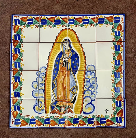 ceramic-tile-mural-lady-guadalupe-colorful-handmade-handcrafts-mexico-art-garden-interior