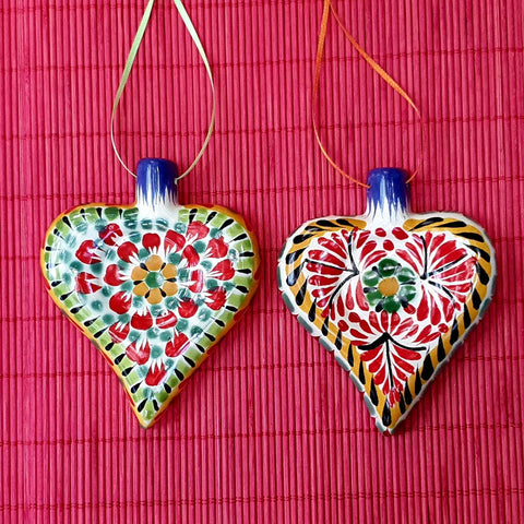 christmas-gifts-ornaments-for-tree-handpainted-ceramic-heart-set-3