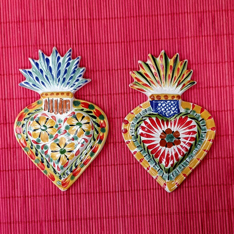 christmas-gifts-ornaments-for-tree-handpainted-ceramic-sacred-heart-set-2