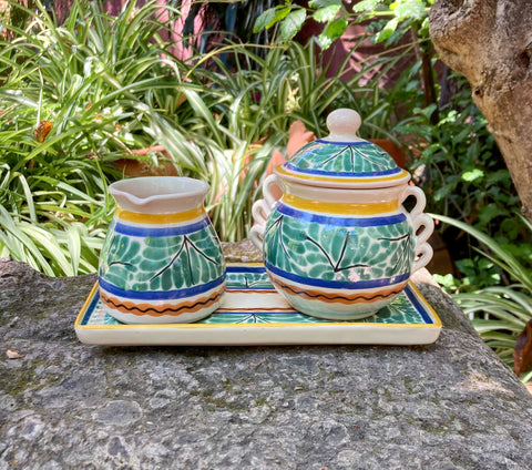 mexican-ceramic-green-and-creamer-set