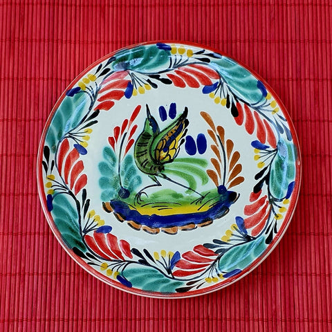 mexican-ceramics-bird-bread-plate-christmas-decor-table-red-birdslovers