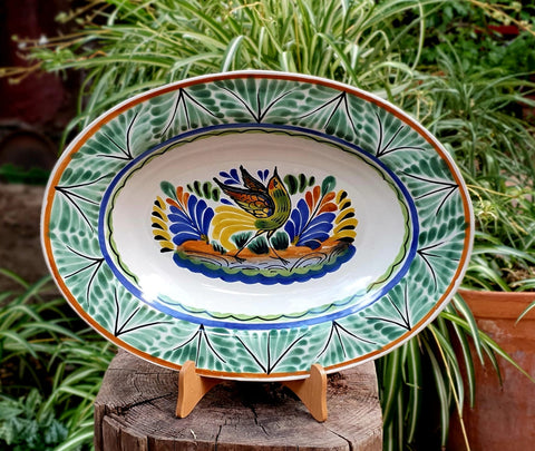 mexican-ceramics-bird-medium-oval-platter-tabledecor-mayolica-mexico