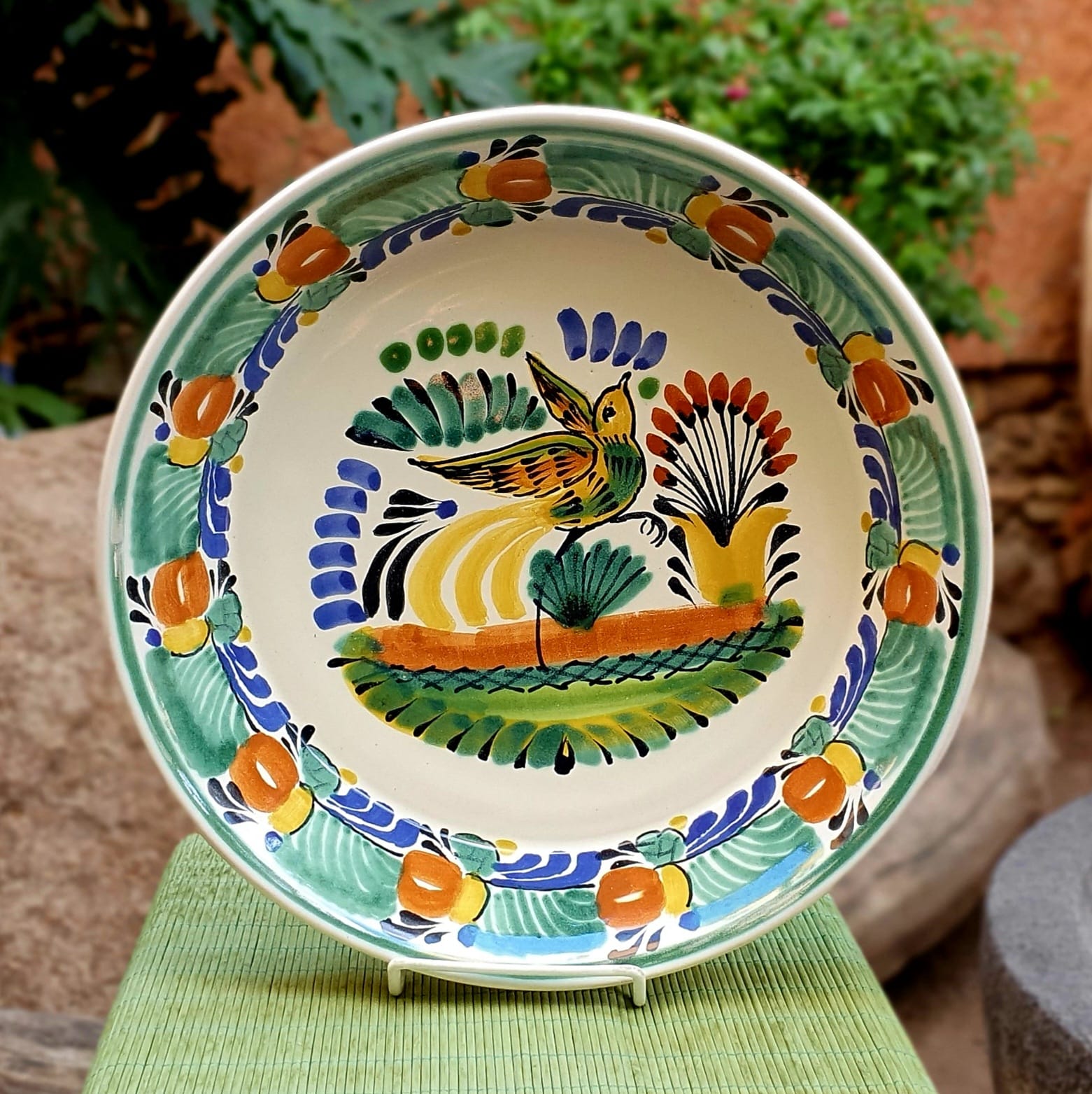 Mexican Ceramicsc Bird Serving / Decorative Deep Round Platters Majolica  Handmade Hand painted – Gorky Gonzalez Store