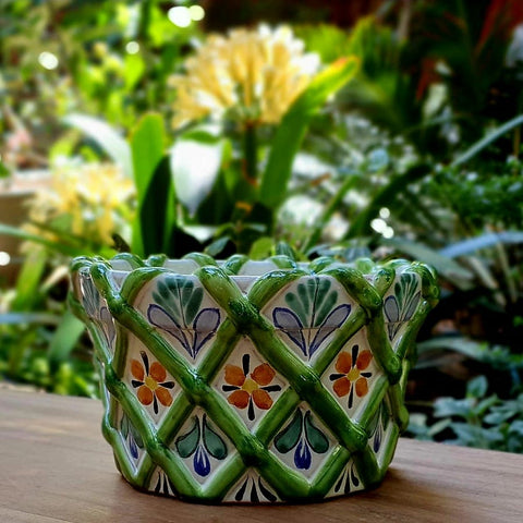 mexican-ceramics-canister-canasta-fruit-pot-flowers-planters-garden-decor-handmade-handcrafts-green