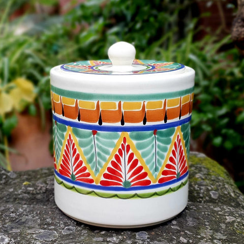 mexican-ceramics-cookie-jar-ice-bucket-talavera-mayolica-mexico-triangulos-3