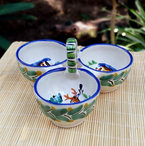 mexican-ceramics-deer-triple-saucers-for-sercving-table-decor-color-mexico-3