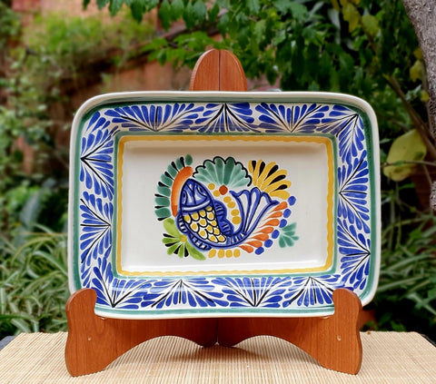 mexican-ceramics-fish-rectangular-snack-bowl-table-setting-garden-san-miguel