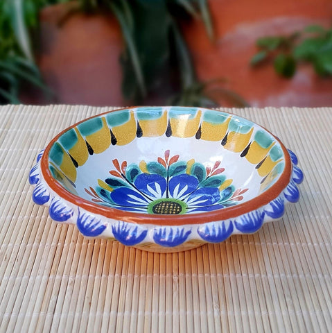 mexican-ceramics-flower-snack-bowl-gorky-gto-mexico