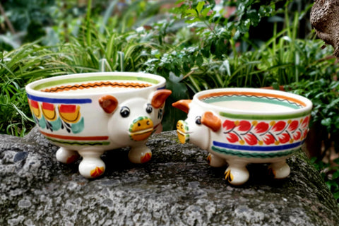 mexican-ceramics-handcrafted-gto-mexico-pig-saucer-multicolor-set-2-2