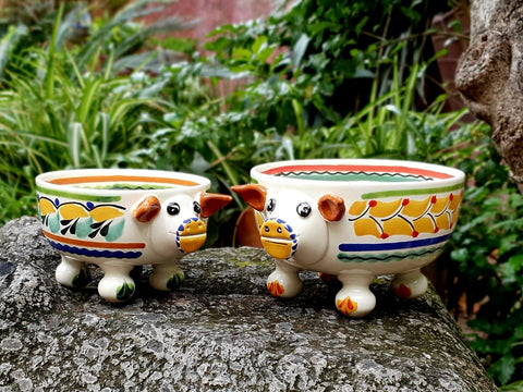 mexican-ceramics-handcrafted-gto-mexico-pig-saucer-set2