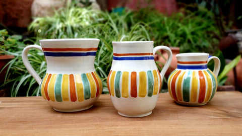 mexican-ceramics-happy-stripes-large-pitcher-mayolica-gto-mexico-set3