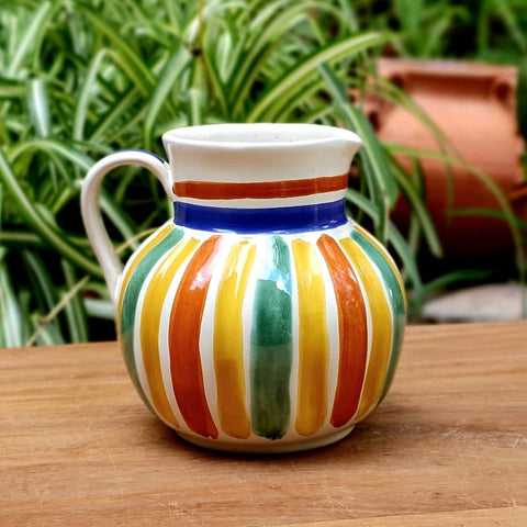 mexican-ceramics-happy-stripes-pitcher-chocolat
