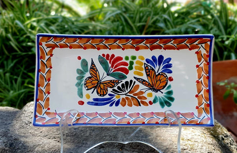 mexican-ceramics-monarch-butterfly-plate-tray-summer-present-gift