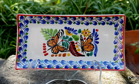 mexican-ceramics-monarch-butterfly-plate-tray-summer-present-gift