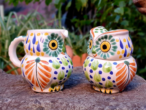 mexican-ceramics-owl-creamer-and-sugar-break-time