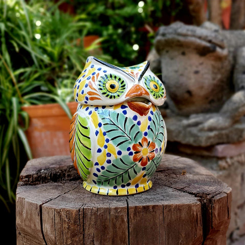 mexican-ceramics-owl-tea-pot-handcrafts-from-mexico-colorfull