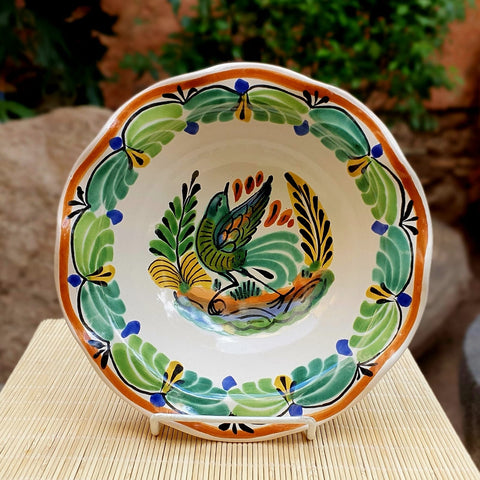 mexican-ceramics-pasta-bowl-bird-handcrafts-tableware-foodsafe-9