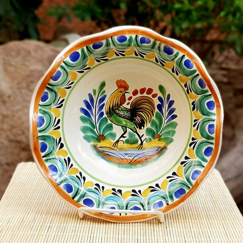 mexican-ceramics-pasta-bowl-rooster-handcrafts-tableware-foodsafe-6