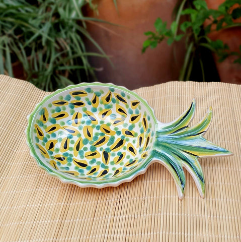 mexican-ceramics-pineapple-shape-snack-dish-handmade-mayolica-talavera-from-mexico-4